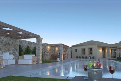Modelo de diseño residencial mediterráneo extra grande