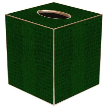 TB2620 - Green Crock Tissue Box Cover