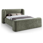 Meridian Furniture - Modena Upholstered Bed, Green, King - Indulge in the allure of the Green Chenille Fabric Modena King Bed by Meridian Furniture. Its captivating design and luxurious Green Chenille Fabric elevate any space with effortless elegance. Crafted with precision and durability in mind, this stunning piece becomes the focal point of gatherings, fostering moments of connection and warmth. Embrace sophistication and style with the Modena King Bed, a testament to exquisite taste and timeless beauty.