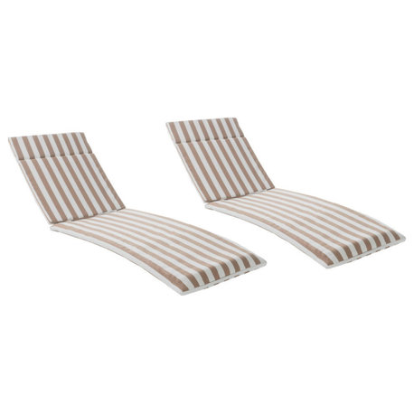 GDF Studio Savana Outdoor Chaise Lounge Cushion, Set of 2