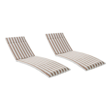 GDF Studio Savana Outdoor Chaise Lounge Cushion, Set of 2