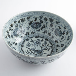 HAND-PAINTED BLUE CORNFLOWER BOWL - NEW - Dining Bowls