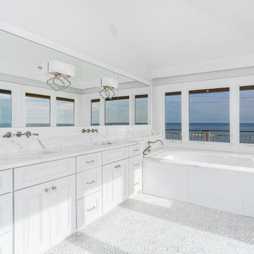 ocean front master bath with panoramic views