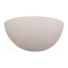 Bates Quarter Sphere Indoor Wall Light, Paintable Bisque