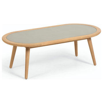 Oval Eucalyptus Wooden Coffee Table | La Forma Glynis