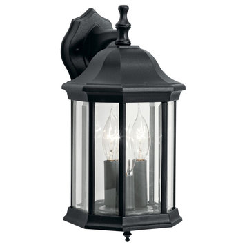 Kichler Chesapeake 3 Light Outdoor Wall Sconce in Black