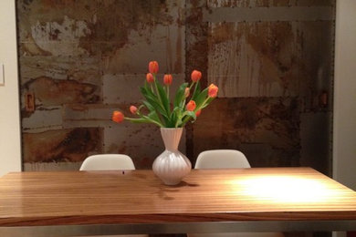 Inspiration for an industrial dining room remodel in New York