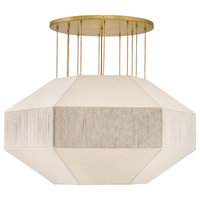 Hinkley Lyla Large Convertible Chandelier, Lacquered Brass