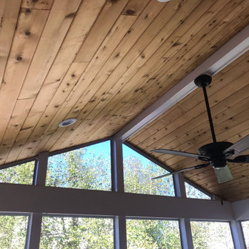 TimberTech Mocha deck and porch with Ashwood border in Germantown MD