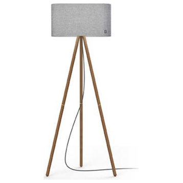 Pablo Designs Belmont Floor Lamp, Silverdale, Walnut