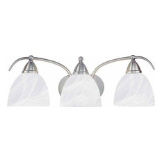 3-Light Brushed Nickel Bath and Vanity