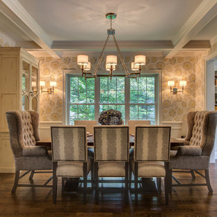 75 Most Popular Traditional Dark Wood Floor Dining Room Design Ideas
