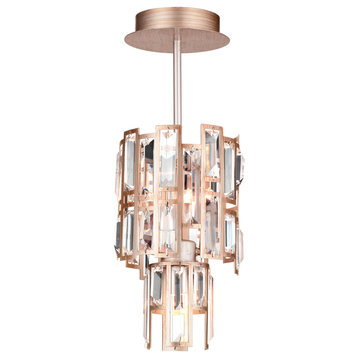Quida 3 Light Down Chandelier With Champagne Finish