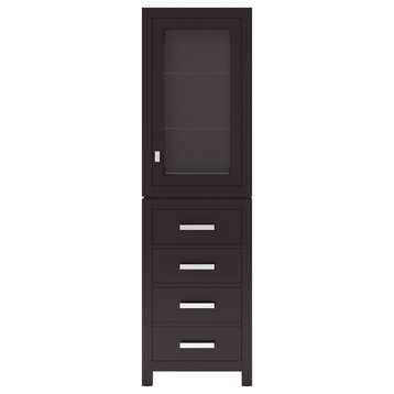 The Madison Collection Linen Cabinet, Espresso