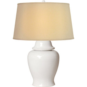 Barbara Cosgrove Cookie Jar Table Lamp Contemporary Lamps Ginger Jar Lamp White Quail Faux Silk