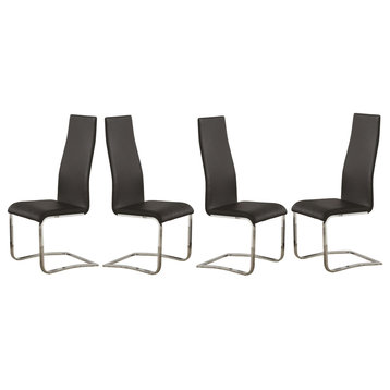 Coaster Modern Dining Chair in Black (Set of 4) 100515BLK COAPROMO