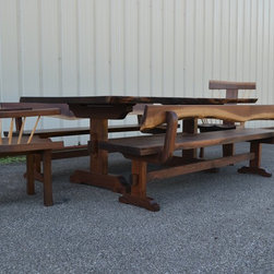 7ft Live Edge Walnut dining SetDining Sets - Products
