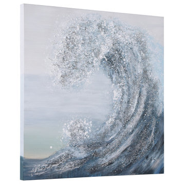 Crystal Wave Textured Metallic Hand Painted Wall Art by Martin Edwards