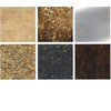 Peel and Stick Granite Stainless and Mirror Faux Films 4" Samples, 6 Piece Set