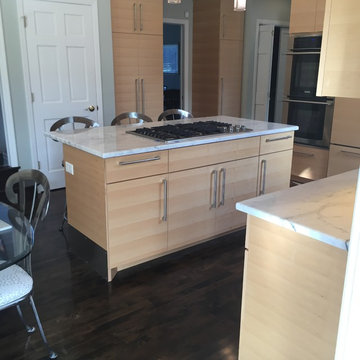 White Carrera Marble Kitchen