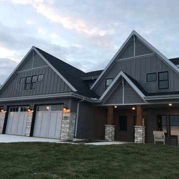 Brigham, Grey LP Smartside & Black Windows