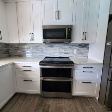 Transitional Kitchen Remodel Done in a Matte White Color
