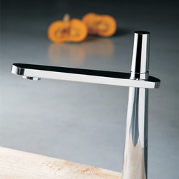Modern Single Handle Bathroom Faucet | Polished Chrome - Bathroom Sink Faucets