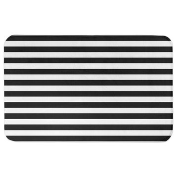 Black and White Stripes 34x21 Bath Mat