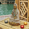 Goddess Guan Yin Seated on a Lotus Statue