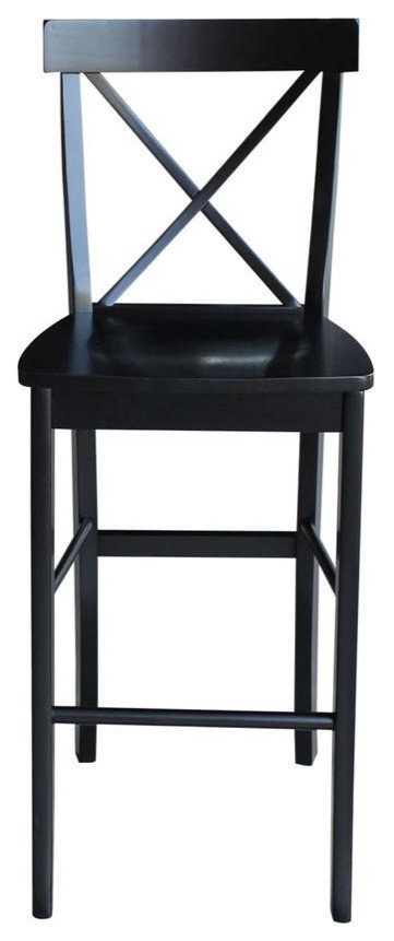 X-Back Bar height Stool, Black - Transitional - Bar Stools And Counter Stools - by Bison ...