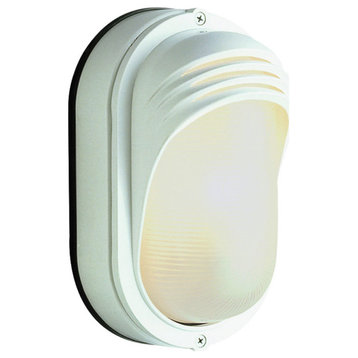 Trans Globe TGL Oval Lashed Bulkhead Wall Light, White, 8-1/2"H