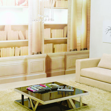 929-E Glass / Stainless Steel Coffee Table - $786.30
