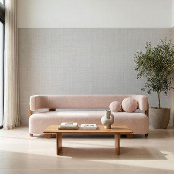 Modern Organic Living Room Featuring Solid Teak Furniture