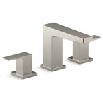 Kohler - Kohler Honesty Widespread Bathroom Sink Faucet, Vibrant Brushed Nickel - With clean lines and square features, the contemporary Honesty widespread faucet draws inspiration from modern European design. Its sleek look helps create a clutter-free, easy-to-clean bathroom atmosphere.