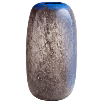 Bluesposion Vase, Black and Blue