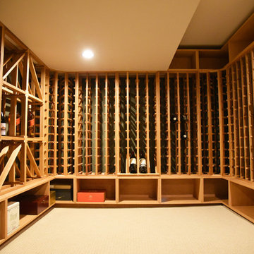 Japanese style Basement Winery and live edge table