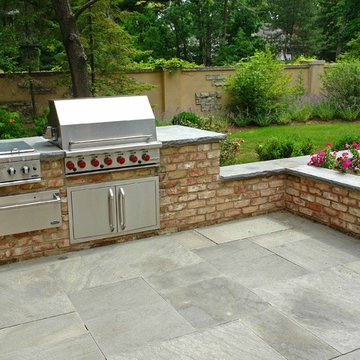 Entrances, Walkways, Seatwalls, Planters and Patio with Fire Pit