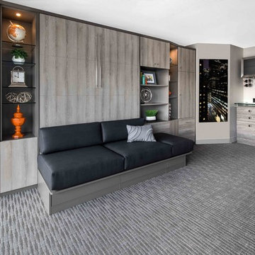 Wall Bed with Sofa Display - Campbell Showroom