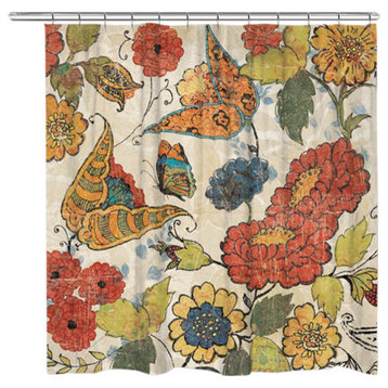Laural Home Heirloom Floral Shower Curtain