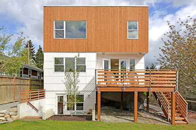 Inspiration for a contemporary exterior home remodel in Seattle