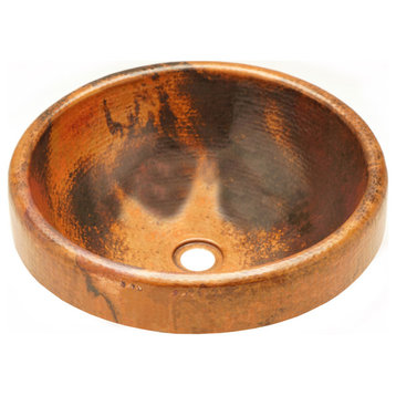 Miseno MVS-TCU-014 Granada 17" Circular Copper Drop In Bathroom - Natural