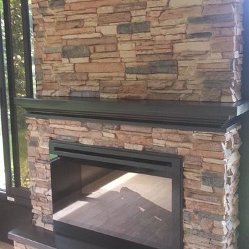 Faux Stone Fireplace