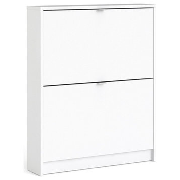 Pemberly Row 2 Drawer Shoe Cabinet in White