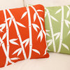 Bamboo Forest Organic Cotton Throw Pillow Cover, Rust Orange