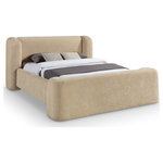 Meridian Furniture - Modena Upholstered Bed, Beige, Full - Indulge in the allure of the Beige Chenille Fabric Modena Full Bed by Meridian Furniture. Its captivating design and luxurious Beige Chenille Fabric elevate any space with effortless elegance. Crafted with precision and durability in mind, this stunning piece becomes the focal point of gatherings, fostering moments of connection and warmth. Embrace sophistication and style with the Modena Full Bed, a testament to exquisite taste and timeless beauty.