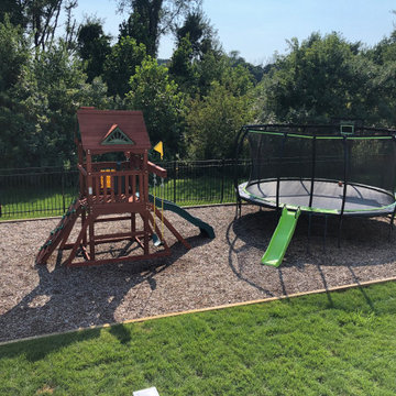 Composite Deck, Sod, Low Voltage Lighting, Playground, and Back Yard Renovation