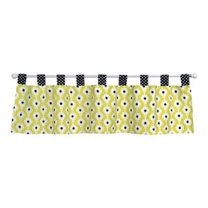 Gray and White Circles Trend Lab Window Valance