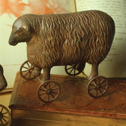 Sheep Pull Toy Decoration - Decorative Objects And Figurines