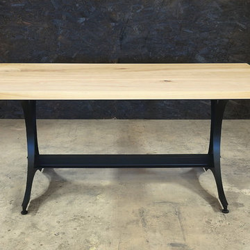 Reclaimed Elm Table with Reardon Leg Base