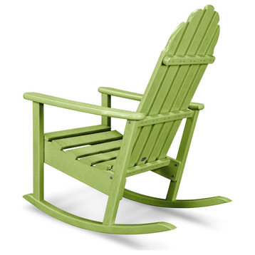 Polywood Classic Adirondack Rocking Chair, Lime